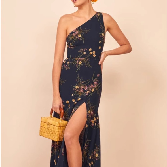 Reformation Floral Maxi Dress - Black and Yellow - Picture 4 of 11